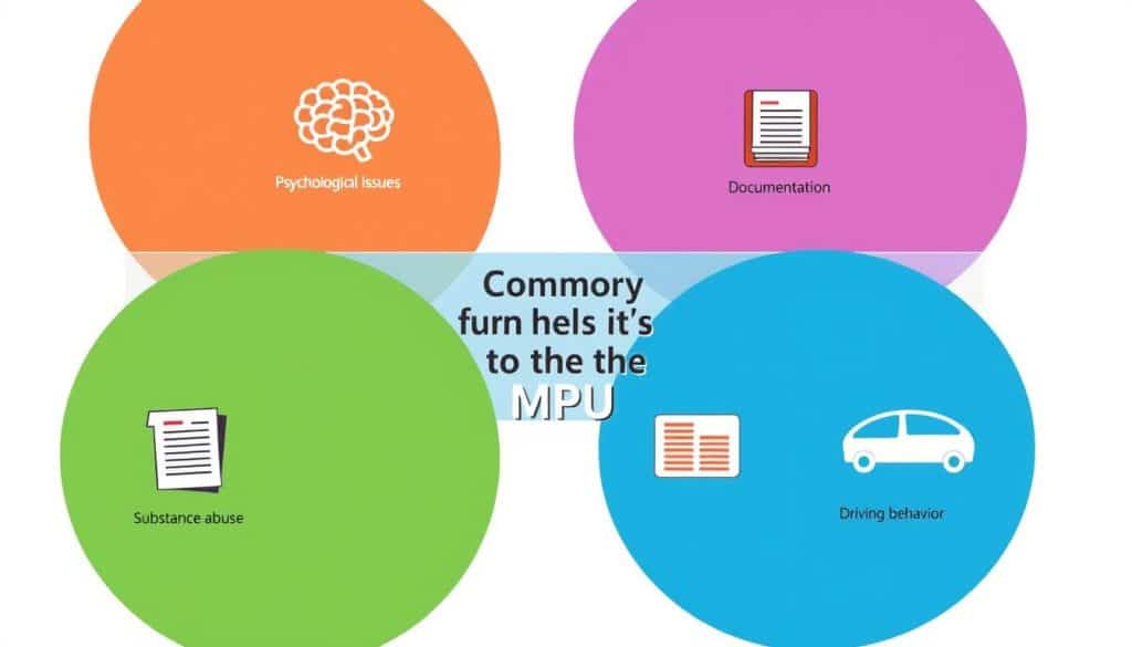 Diagramm der häufigsten MPU Durchfallgründe
